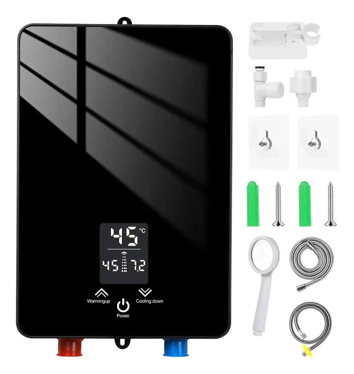 Aquecedor elétrico de água instantâneo Biuble Ml615 6500w Black