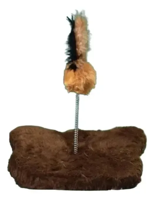 Brinquedo Para Gatos Com Mola Marrom