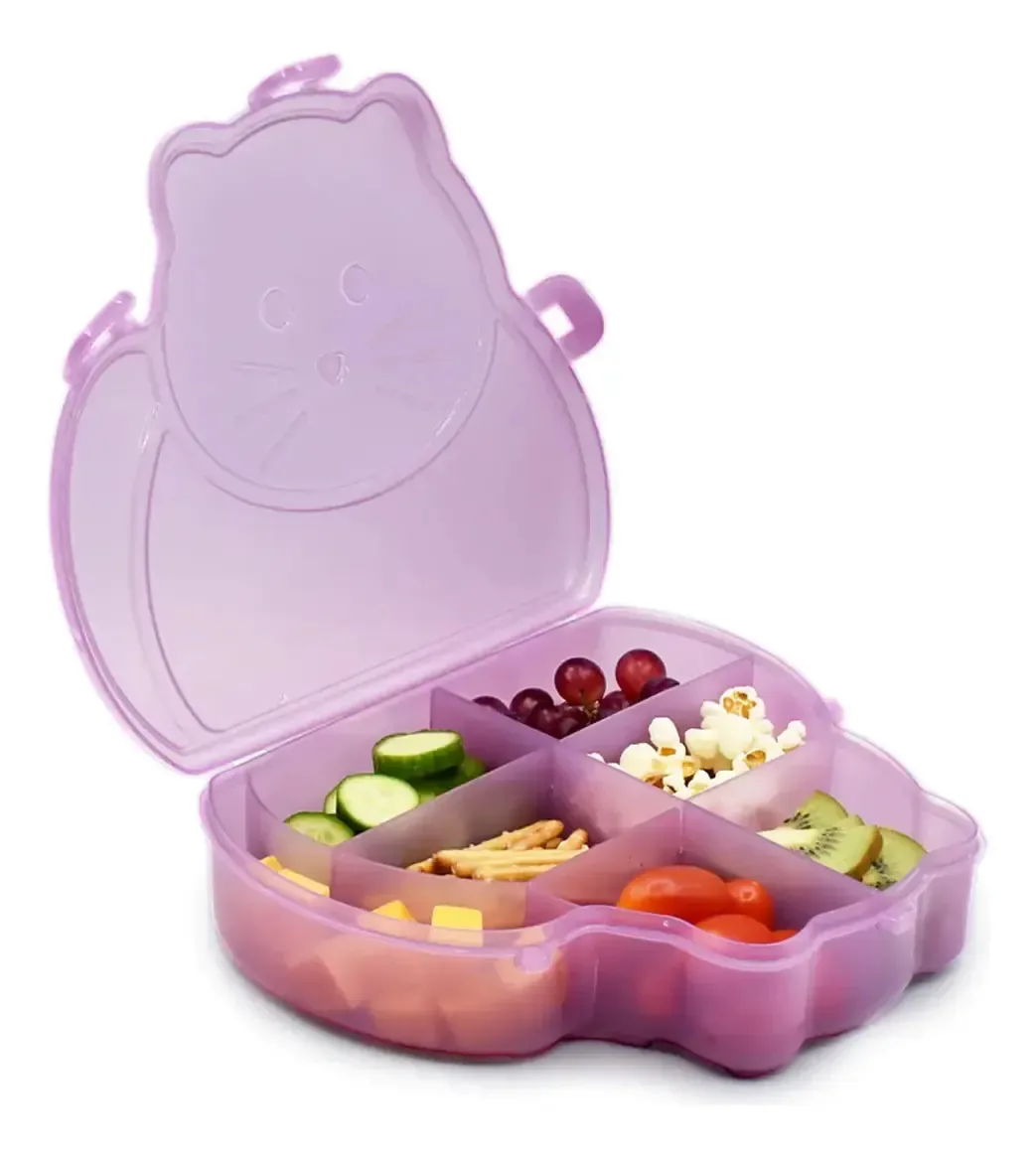 Recipiente para lanches Animal Melii Cat Color Caixa de lanches