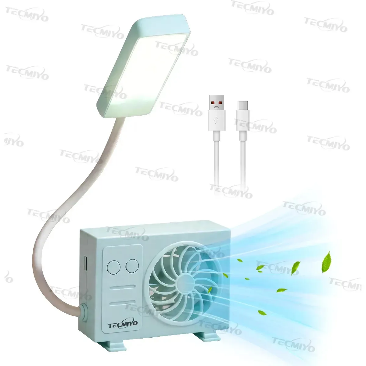 Tecmiyo Ventiladores-B Ventiladores De mesa - Azul Azul - Plástico