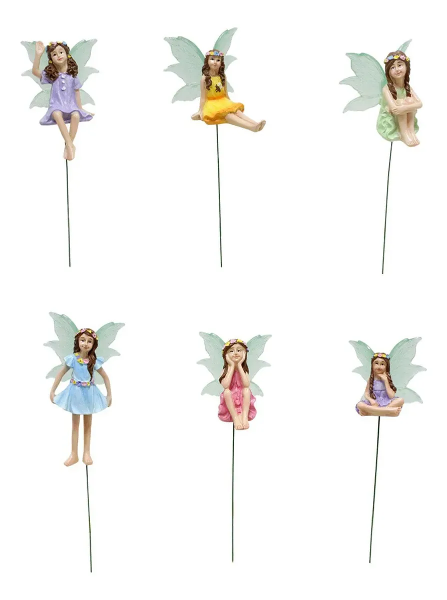 6pcs Figuras Miniaturas Figuras Mini Estátua De Jardim