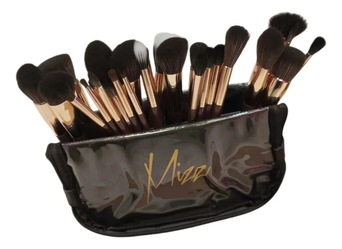 Conjunto de 35 pincéis de maquiagem Mizz Brush 35 pincéis 35 pincéis de café