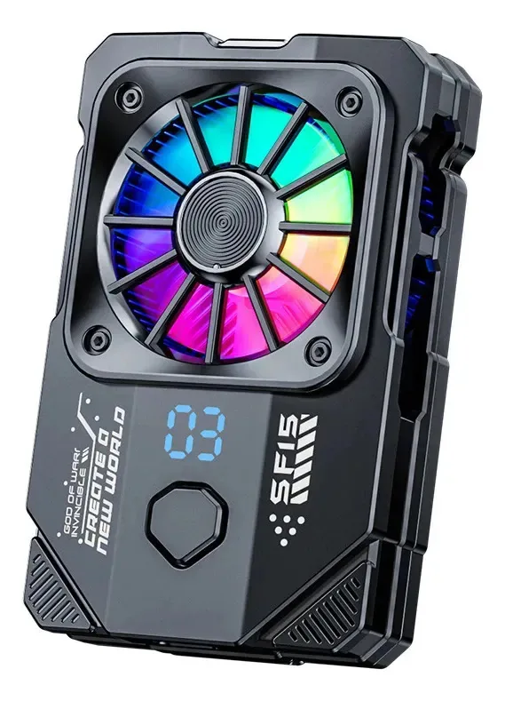 Ventilador Rgb Cooler para celular com bateria Exte