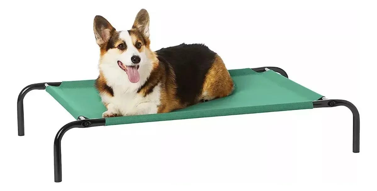 Cama levantada em casa para cães Cães de estimação 68* 55* 16 cor verde