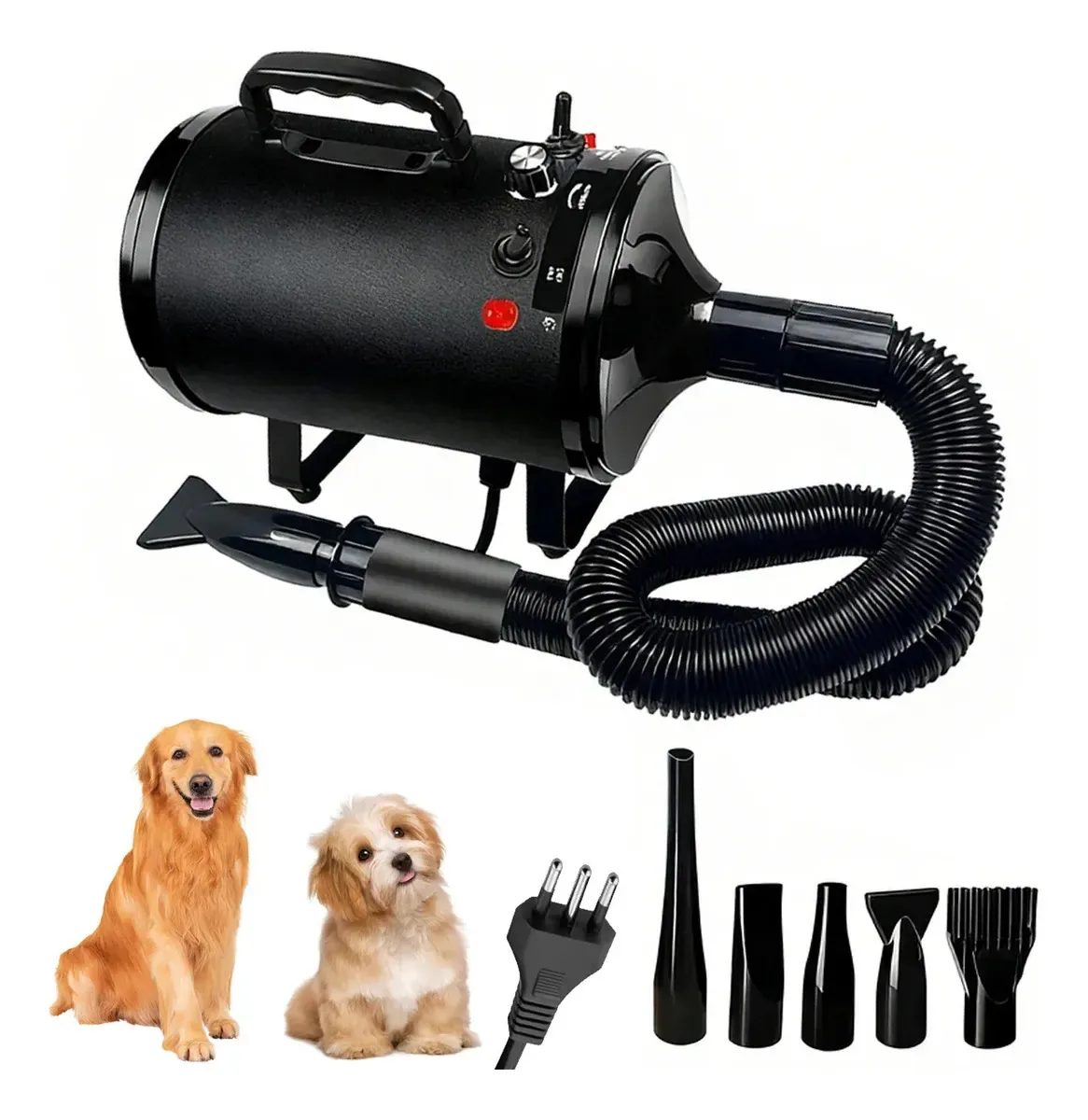 Secador Profissional 2800w Para Animais De Estimação Cor Preto
