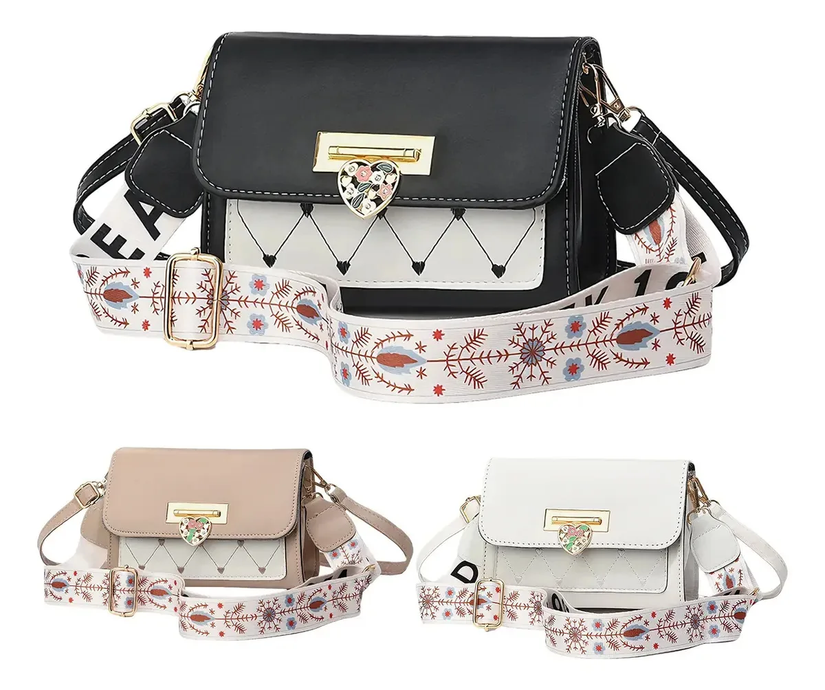 Bolsa de ombro para mulheres Linda e versátil Bolsa de ombro, cor preta