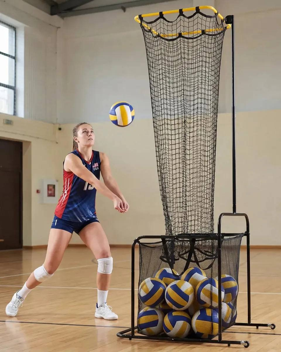 Rede de treinamento de voleibol Garveelife, configurações alternativas. Vermelho
