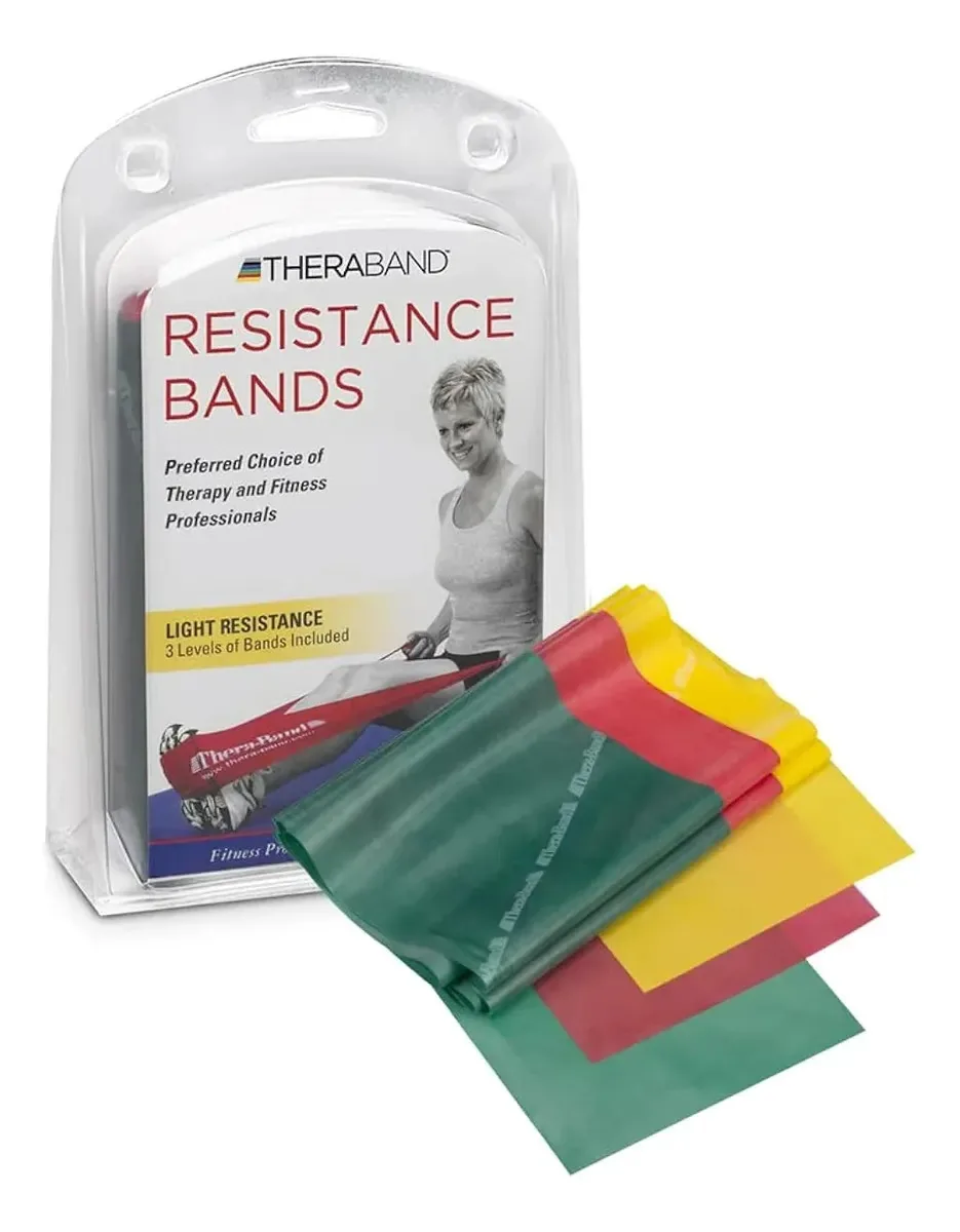 Faixa elástica TheraBand Resistance Bands amarelo - kit de 3