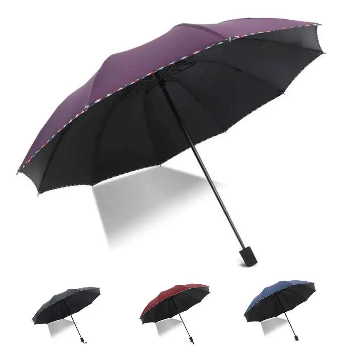 Guarda-chuva, guarda-chuva, 23 polegadas, 10 ossos, proteção UV, cor violeta