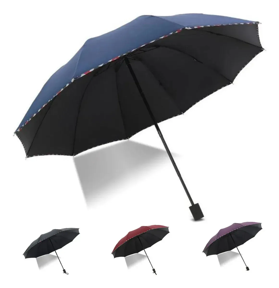 Guarda-chuva, guarda-chuva, 23 polegadas, 10 ossos, proteção UV, cor azul