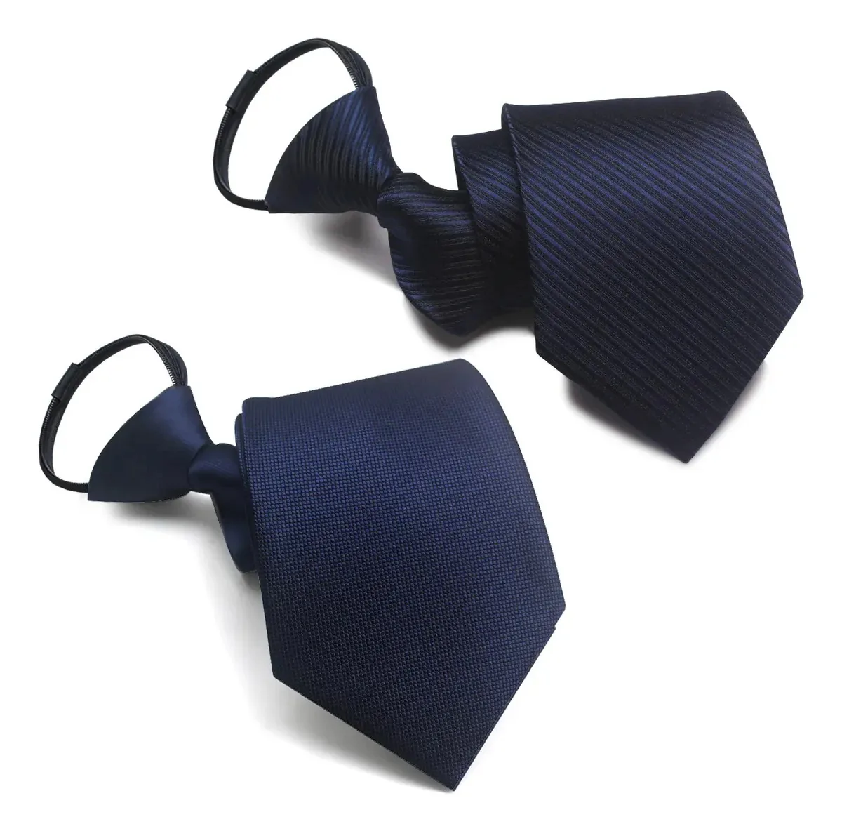 2 peças de gravatas formais clássicas masculinas, cores azul-3