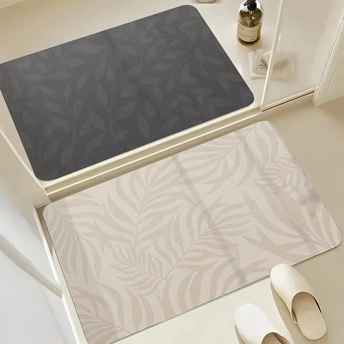 2 Tapetes Para Banheiro 40*60 Cores Escura E Clara Estilo 2