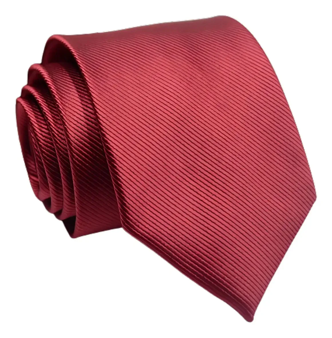 Gravatas masculinas finas masculinas de cor sólida, 8 cm, preta, cor vermelha