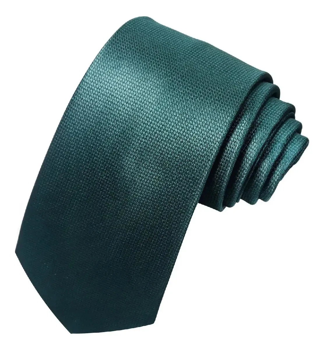 Gravatas masculinas finas masculinas de cor sólida, pretas, 8 cm, verde escuro