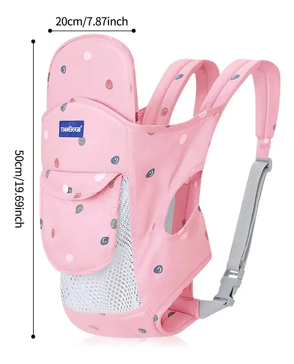 Bolsa de cintura para bebês, mochila ergonômica rosa canguru