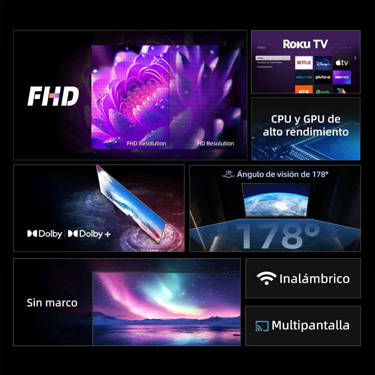 Smart TV de 32" ChiQ Televisores 32F621FR com tela LED Full HD 127/220V - preto