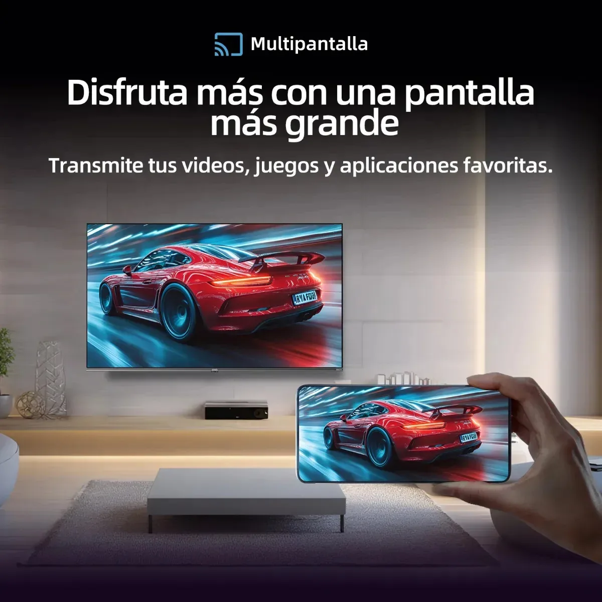 Smart TV de 50" ChiQ Televisores 50U721XR com tela DLED 4K 127/220V - preto