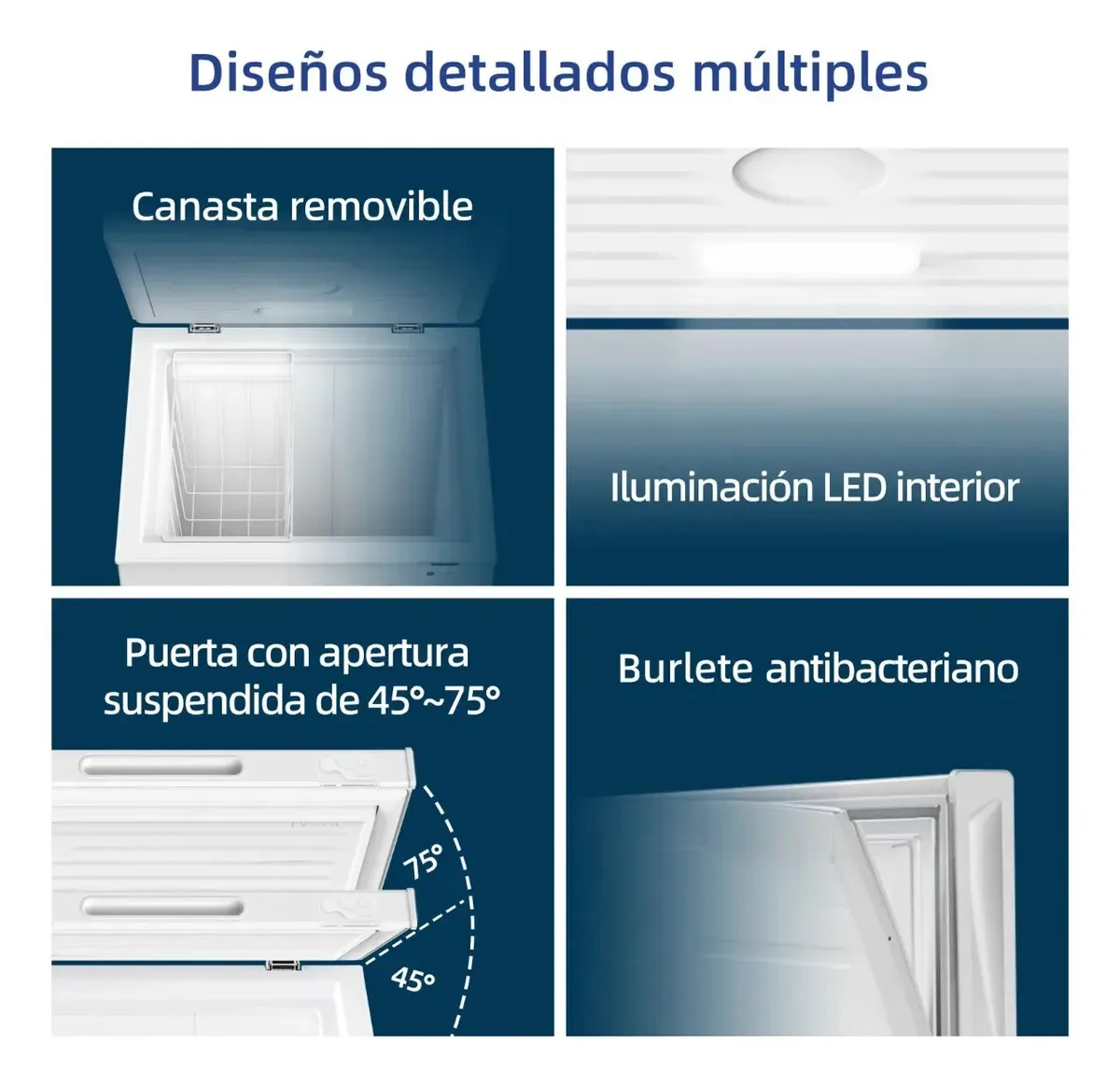 Congeladores domésticos ChiQ CCF99DS-B0 - brancos