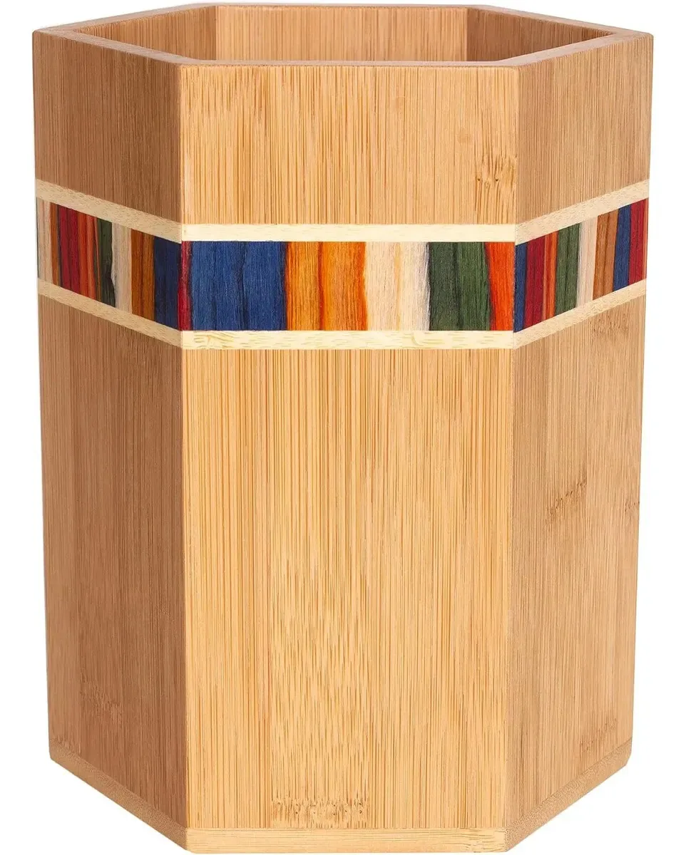 Suporte totalmente em bambu para utensílios totalmente de cozinha
