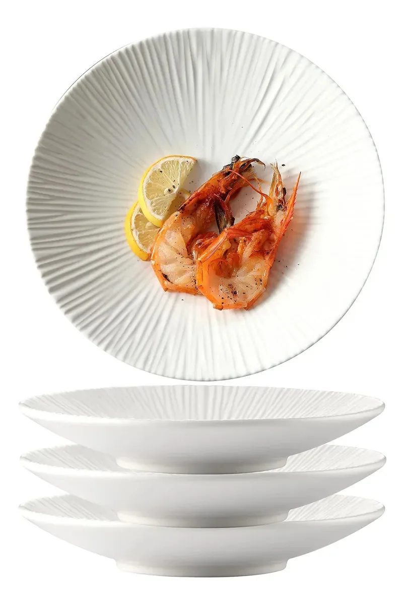 Conjunto Jusalpha de 4 pratos planos Porana em estilo japonês