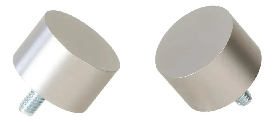 Acabamentos Para Varões De Cortina Ivilon End Cap, Cor Doura Cor Níquel Acetinado