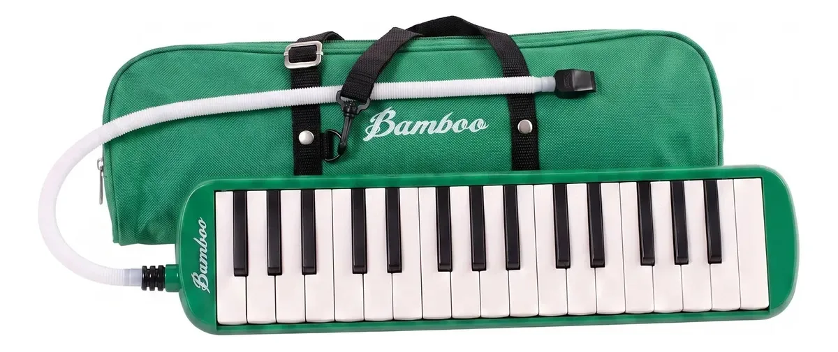 Notas escolares de bambu Melodica 32 com capa verde