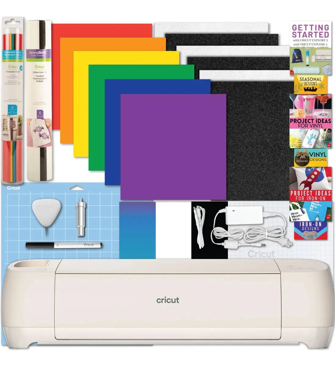 Cortador artesanal Cricut Explore 4 com vinil e placas térmicas
