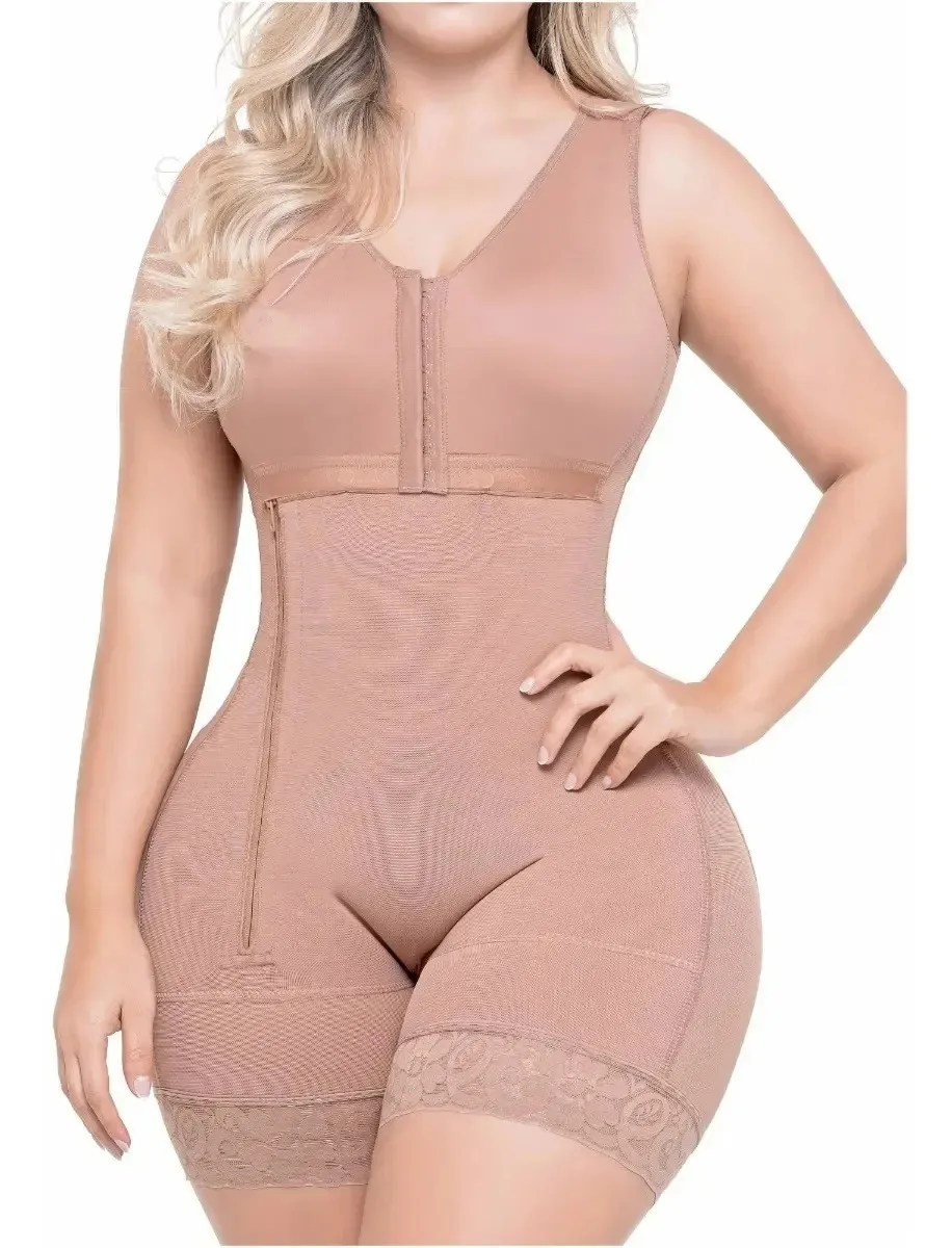 Cintas modeladoras colombianas Sonryse 053, tipo de corpo feminino, cor moca, tamanho 2xs