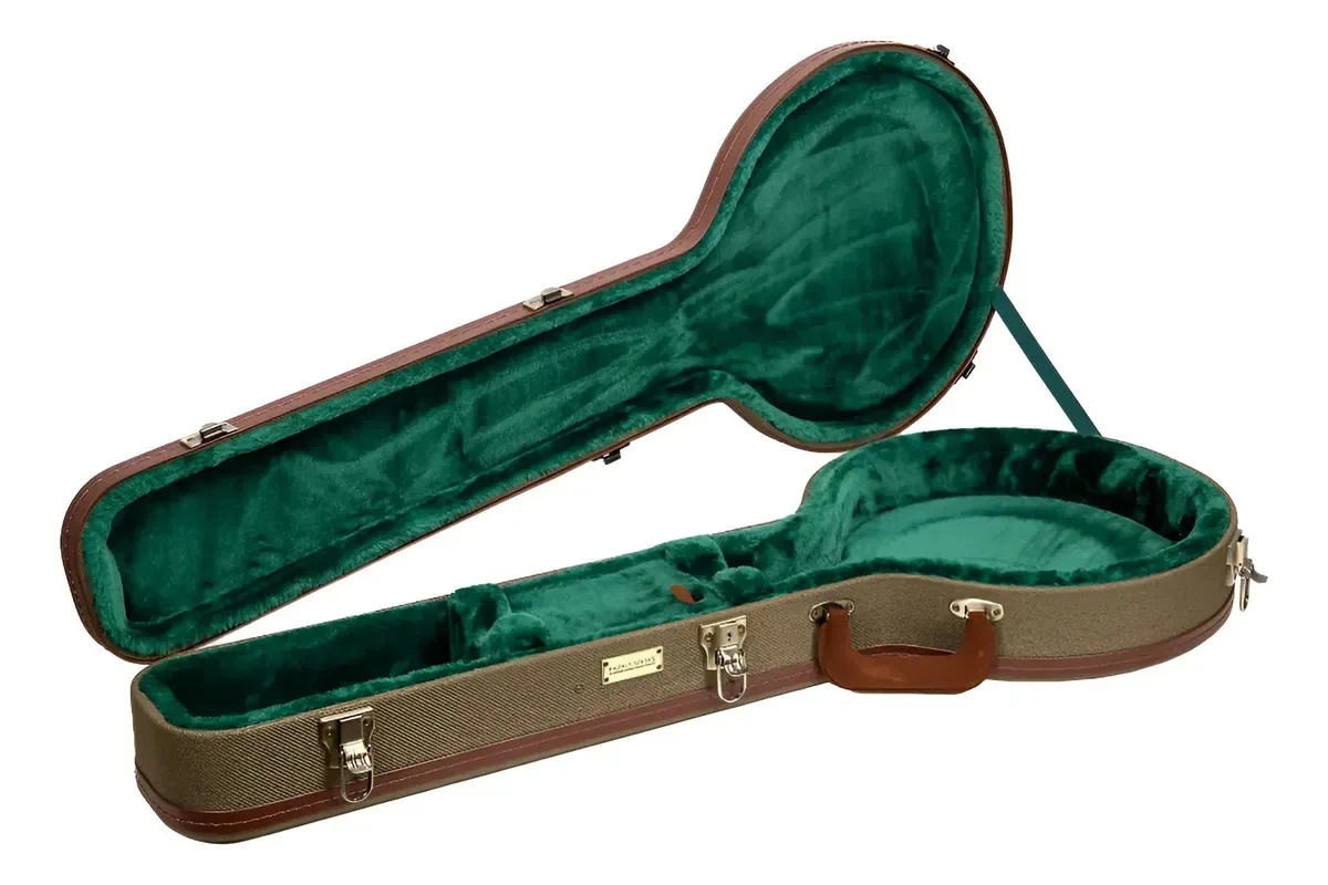 Crossrock Master Series - Estojo de banjo com encosto Abi verde oliva