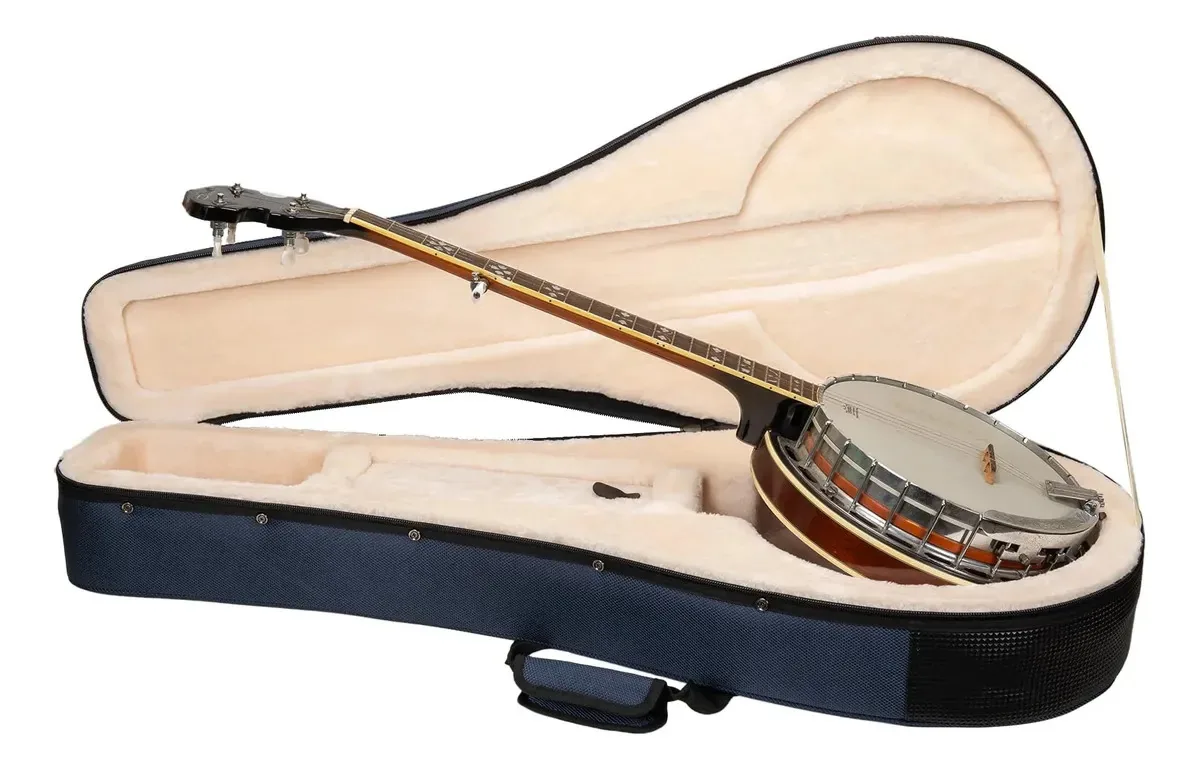 Estojo de banjo de espuma Crossrock de 5 cordas | Bolsa azul D