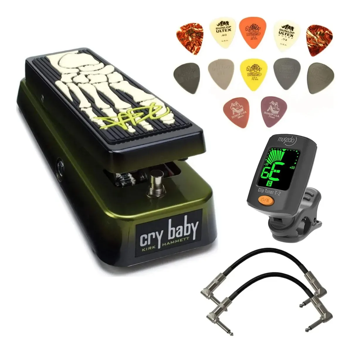 Pacote de pedais Dunlop Kh95 Kirk Hammett Signature Cry Baby Wah
