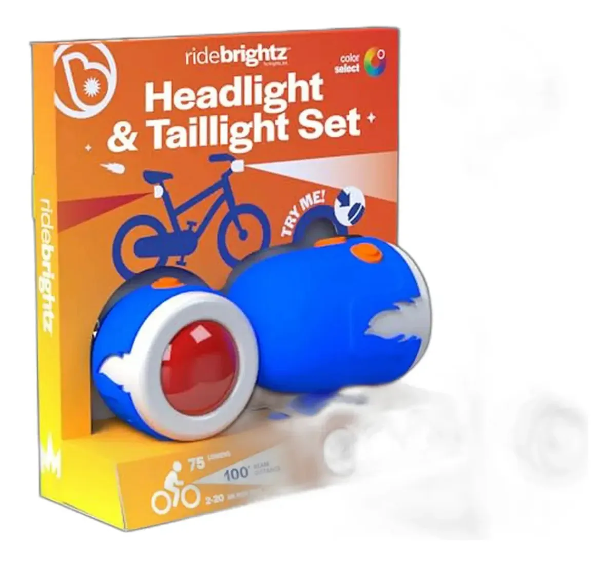 Luzes LED para bicicletas Ridebrightz - compatíveis com bicicletas Flame Pattern
