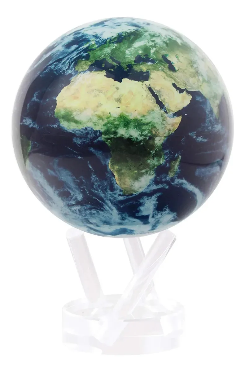 Globo terrestre Mova com nuvens Globo giratório automático de 6 P. Verde escuro multicolorido