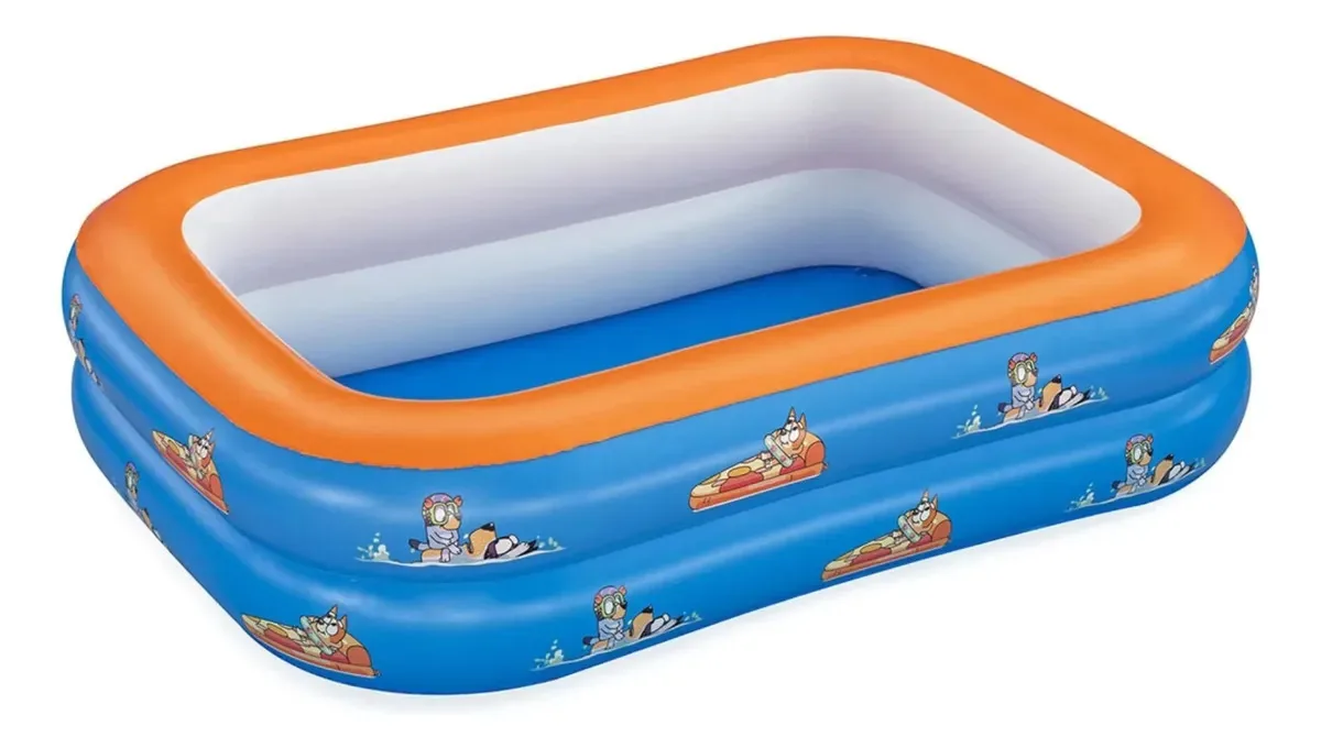Piscina infantil retangular inflável Bluey