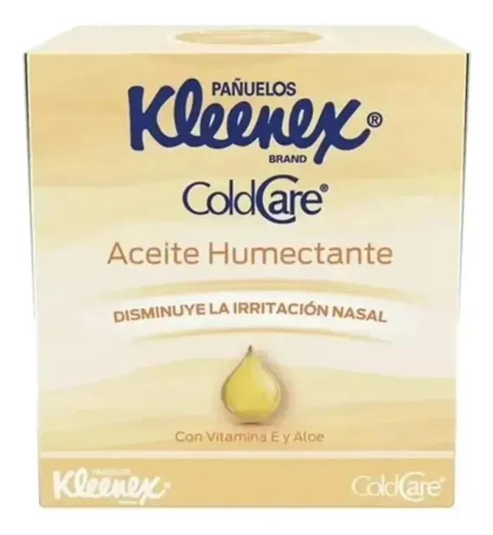 3 peças de lenços de óleo hidratantes Kleenex Cold Care 65 unidades brancas