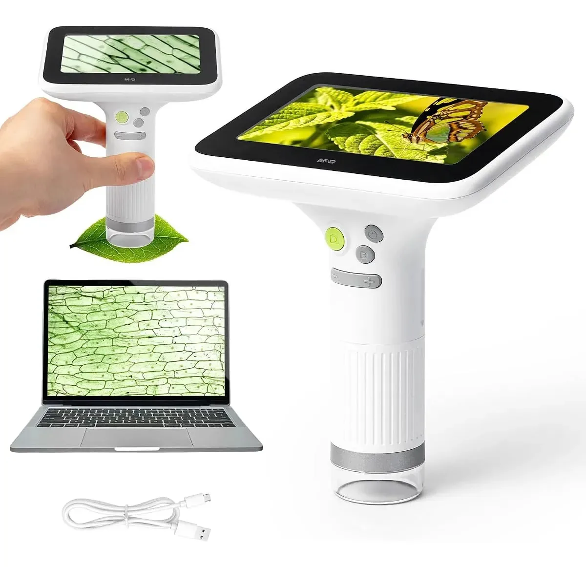 Microscópio digital portátil 1000x para crianças com tela