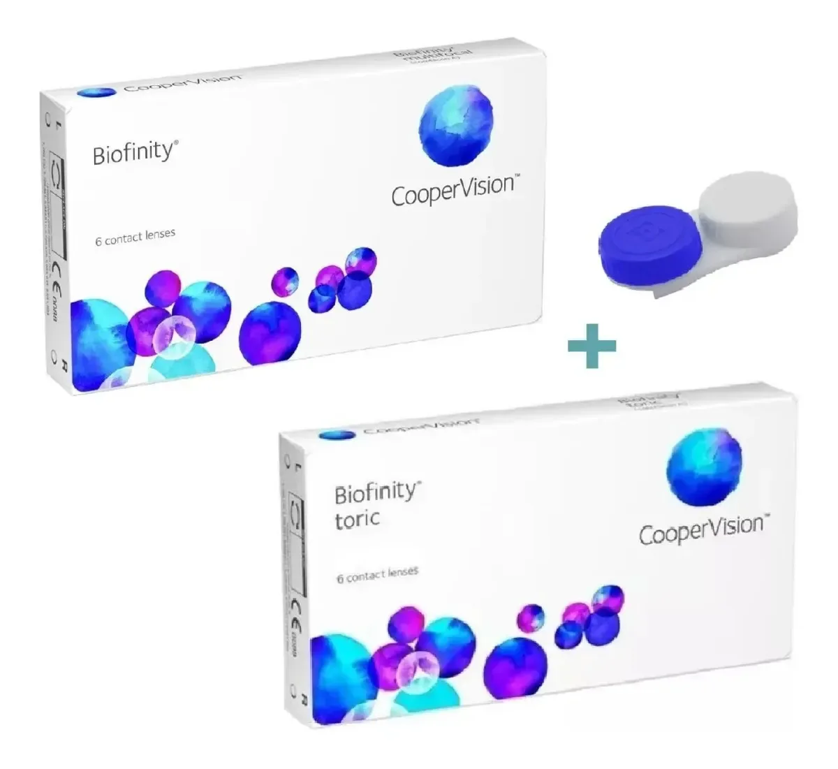 Lentes de Contato Biofinity Esférica e Biofinity Toric da CooperVision para Miopia e Astigmatismo - Pack com 6 Pares para 2 Meses