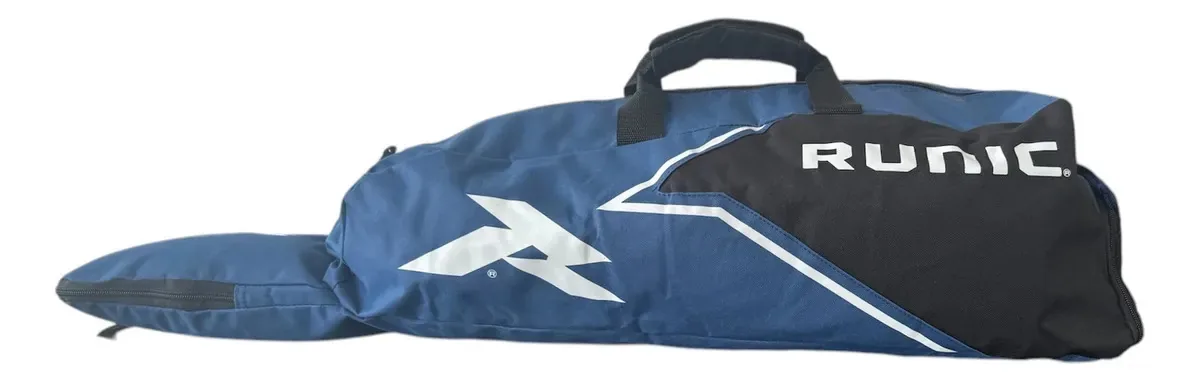 Bolsa de bateria de beisebol Runic Tote — R360t/2 Bates, cor azul, design de tecido liso