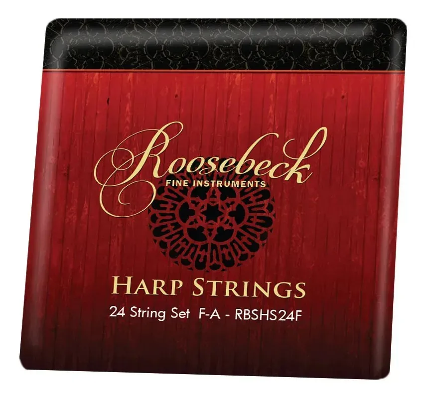 Conjunto de cordas Roosebeck Harp, 24, F - Um preto lacado