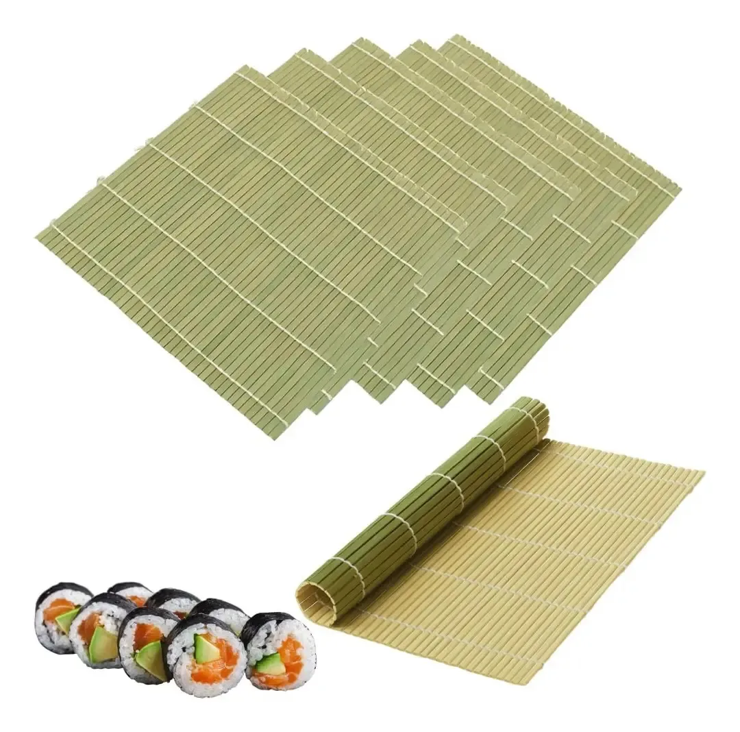 Japanbargain - Conjunto de 6 tapetes de sushi de bambu