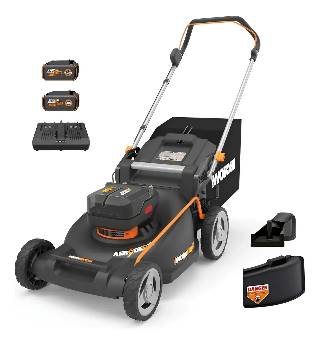 Worx - Cortador de grama sem fio de 35,5 cm, carregador incluído
