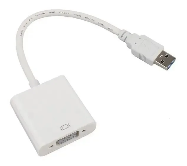 Adaptador de vídeo externo Delta Usb 3.0 para drivers Vga + branco