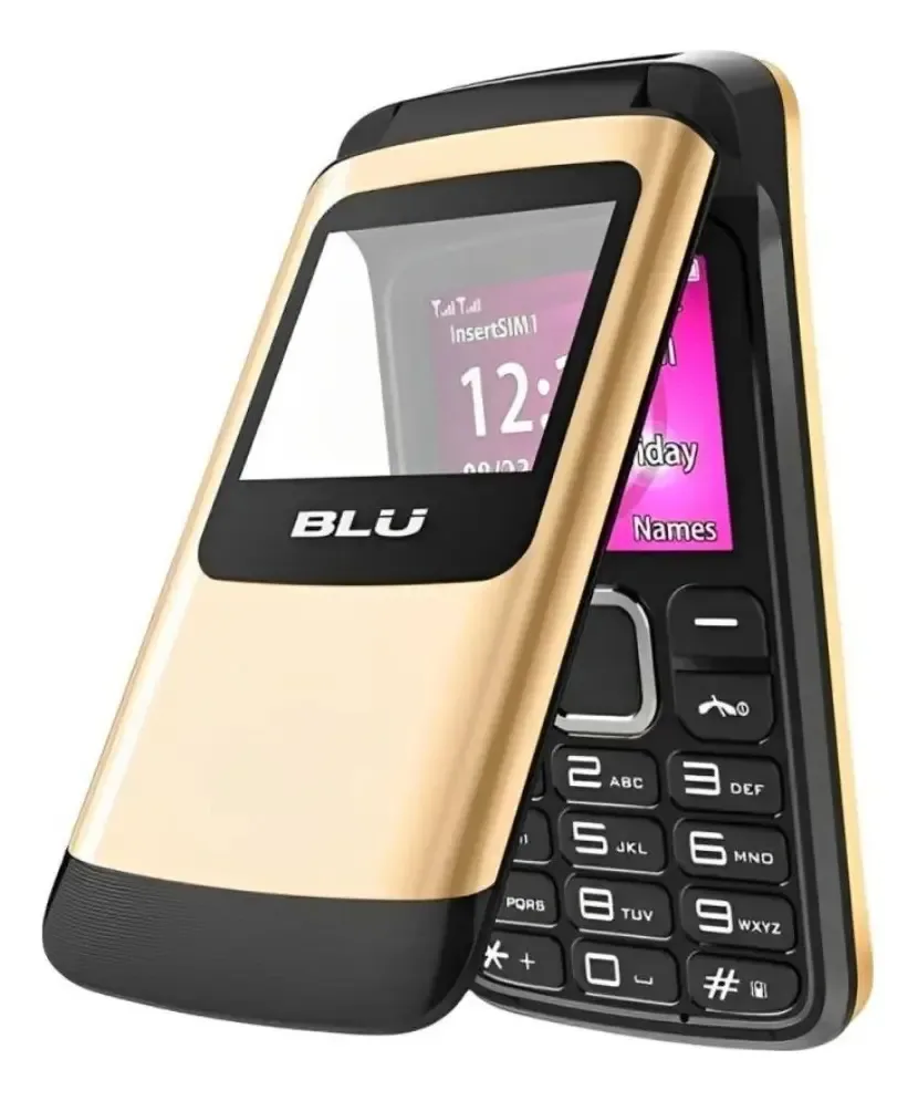 Telefone Antigo Zoey Flex Cell Phone Idoso Teclas Grandes Dourado