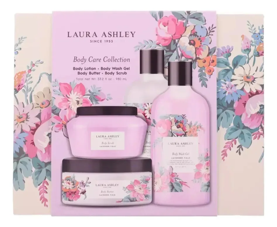 Kit para o cuidado da pele Laura Ashley Body Care Collection para pele Todo tipo de pele - 4 peças