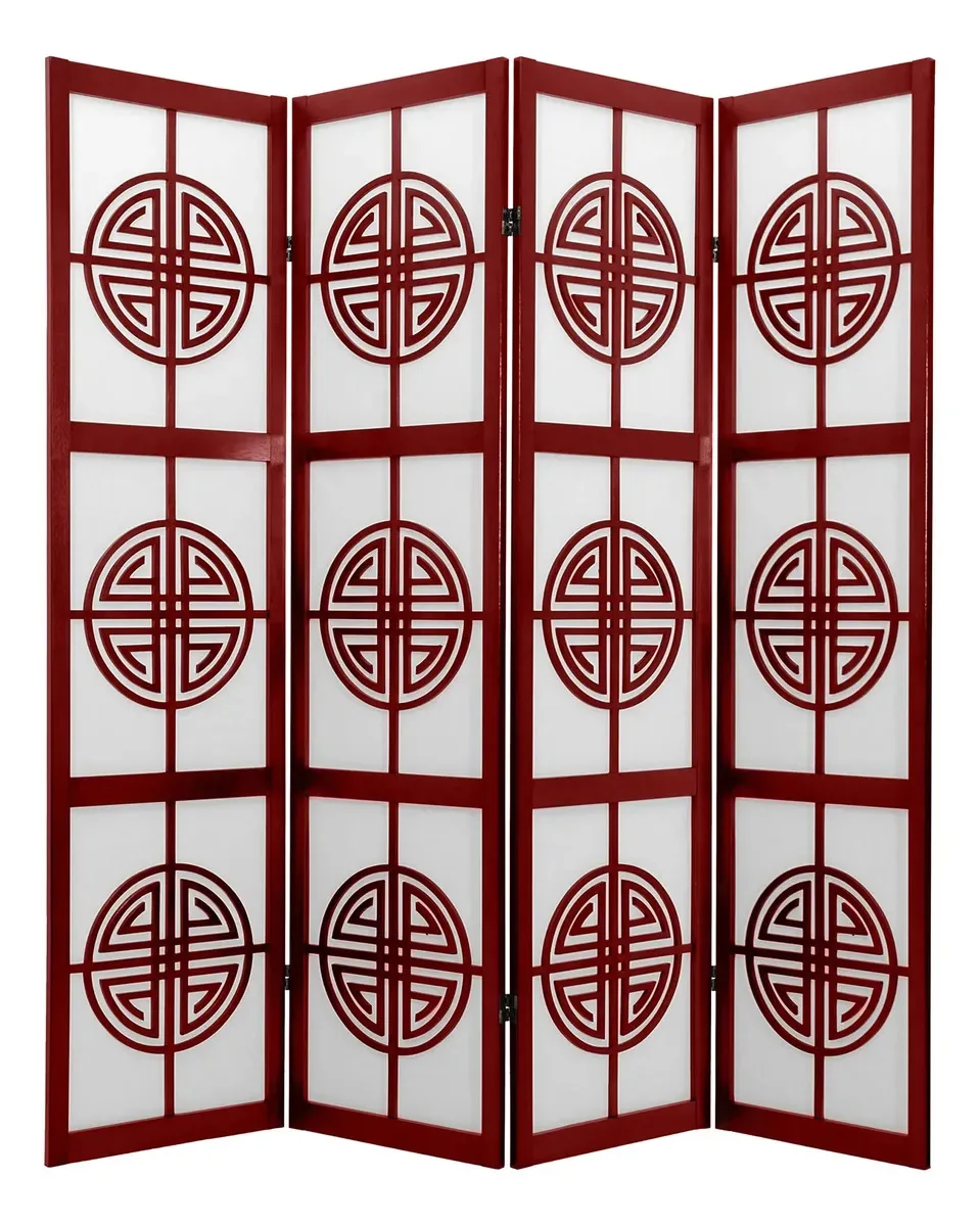 Mobiliário oriental - tela Shoji de longa duração de 6. Papel de arroz
