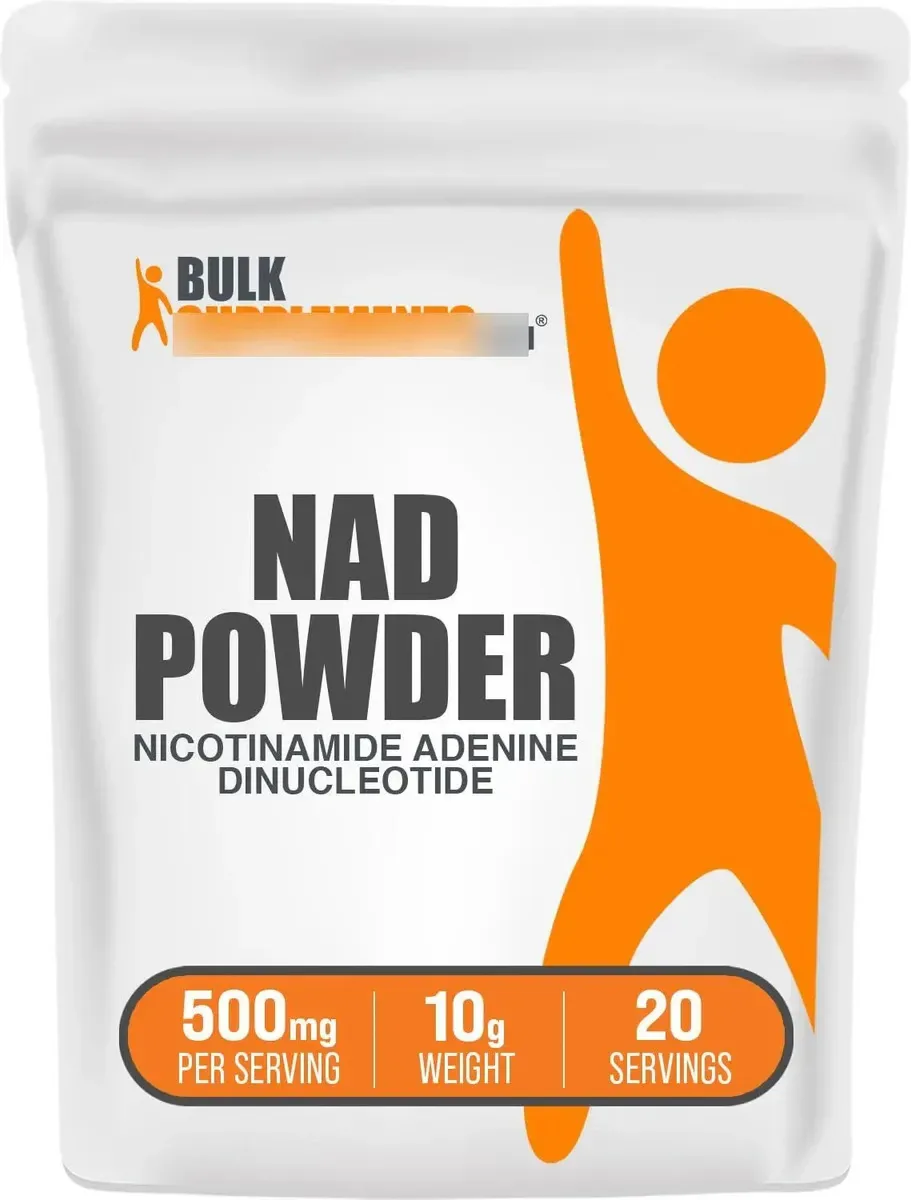 Suplementos a granel. Com Nad em pó, sabor de nicotinamida e adenina