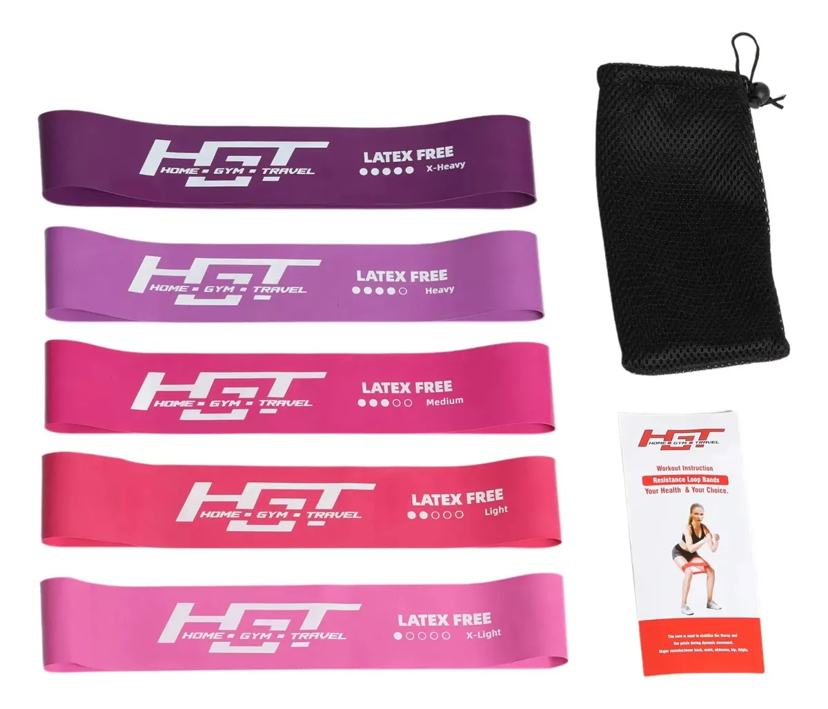 Hgt - Conjunto de faixas de resistência para exercícios, faixas. Cor: Roxo