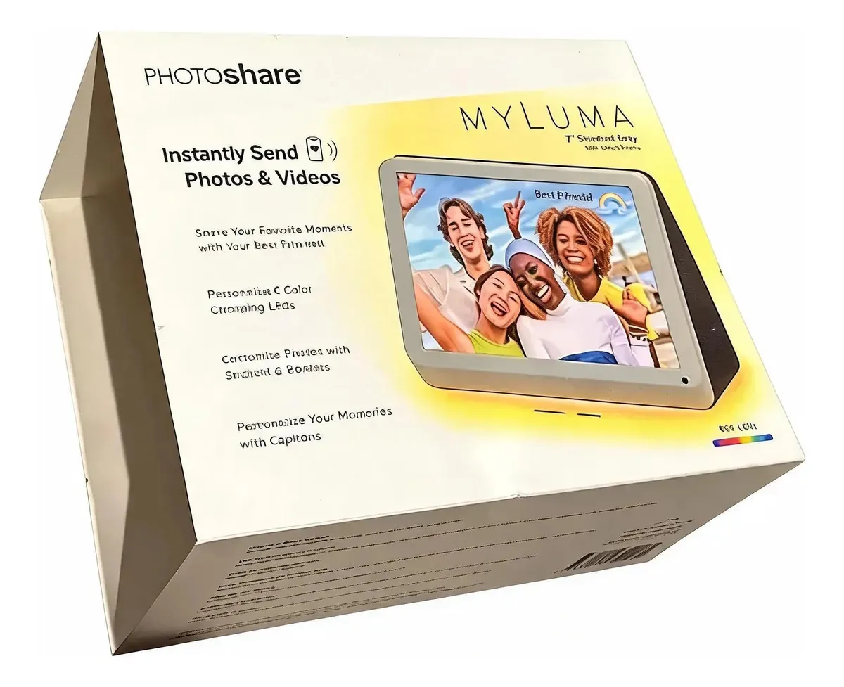 Digital Photoshare Myluma 7 Smart Wi-Fi Rgb Led cinza branco