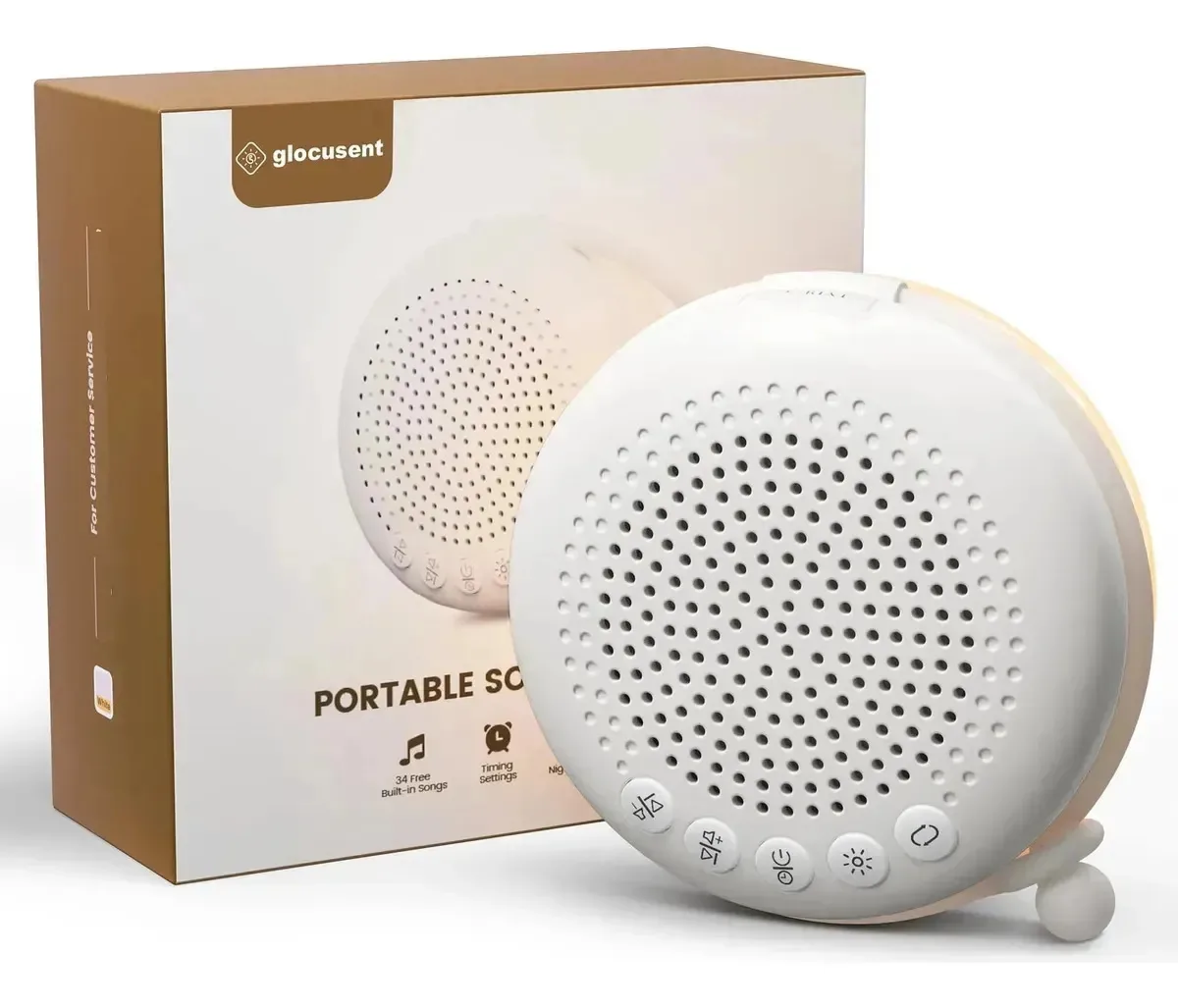 Máquina de som portátil Glocusent 3 em 1 para bebês