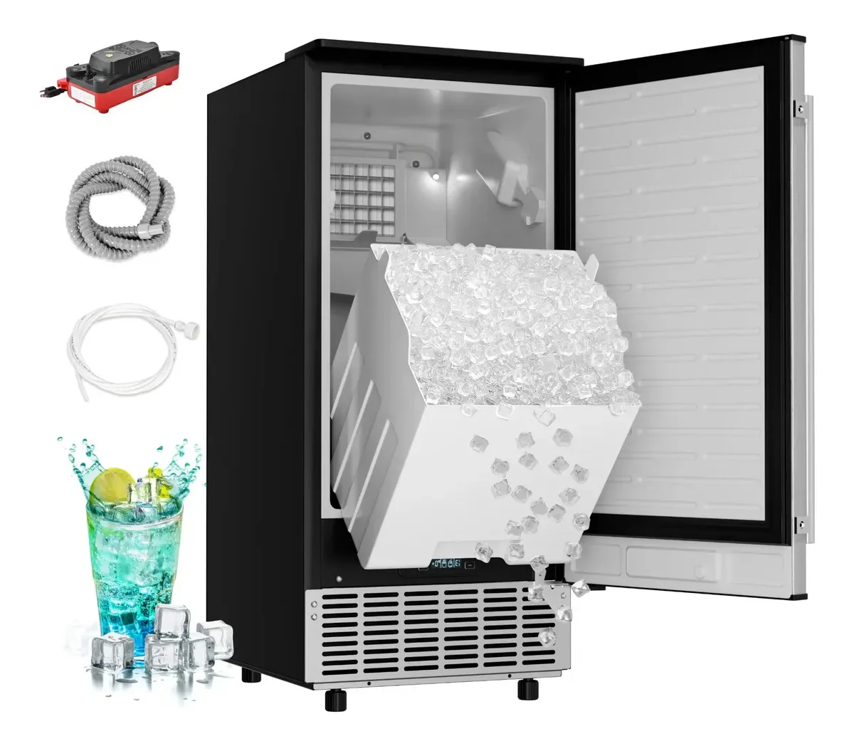 Máquina de fazer gelo Undercounter com bomba de drenagem